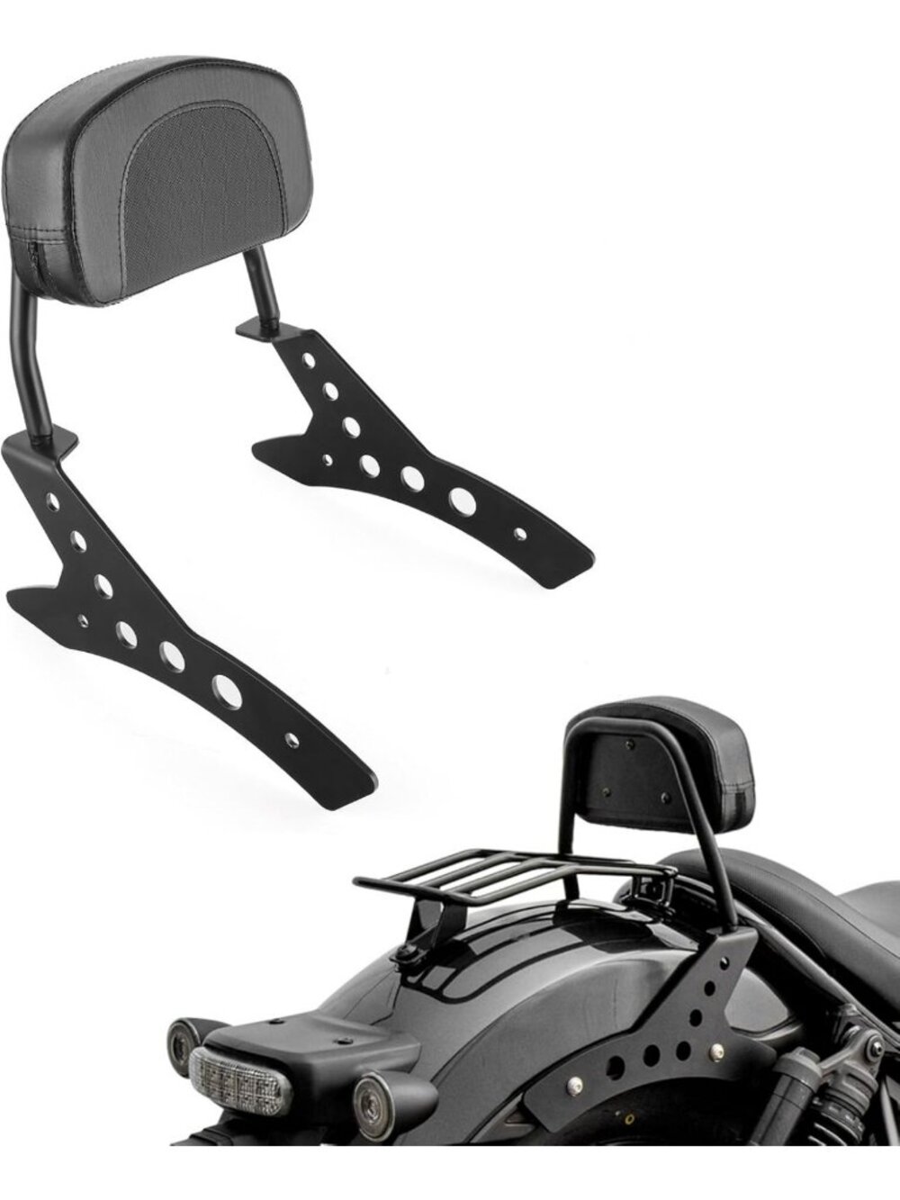 Universal Motorcycle Backrest Sissy Bar for Rebel 1100 CMX1100 (2021-2026)